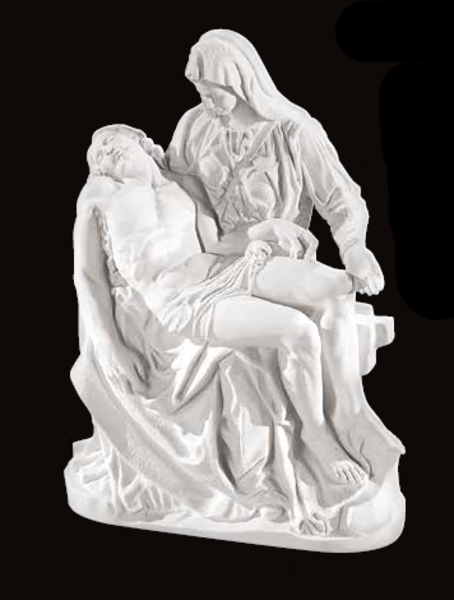 Carrara Marble Pieta by Michelangelo Made in Italy Sculpture